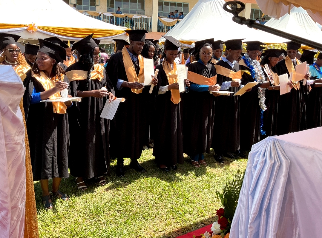 Graduates of ST. FRANCIS MEDICAL TRAINING COLLEGE at the graduation ceremony