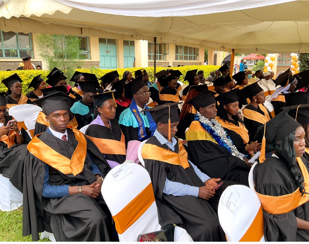 Seated graduands during the graduation ceremony